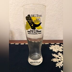 The Big Texan Steakhouse Amarillo Texas Bar Souvenir Draft Beer Glass